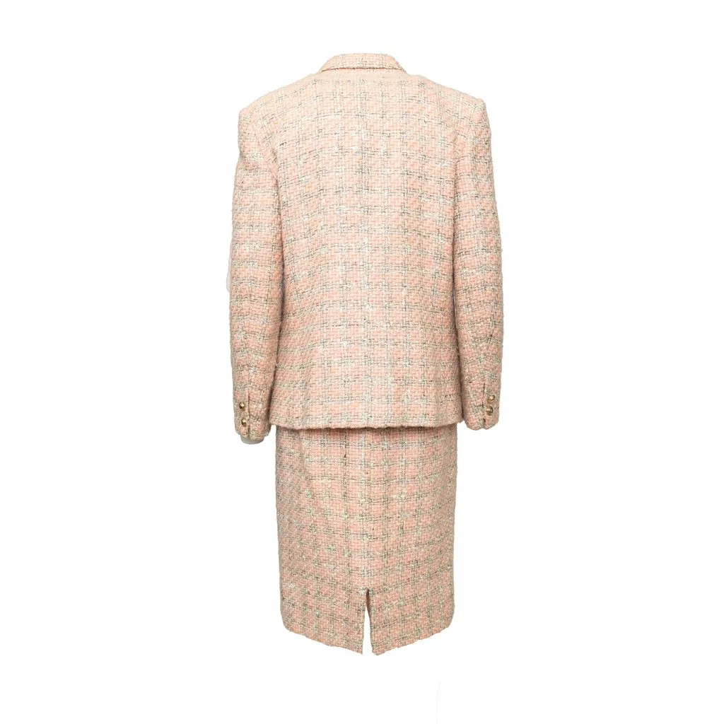 Herno Wool Tweed Set - '80s Grey Wool Good - Back View