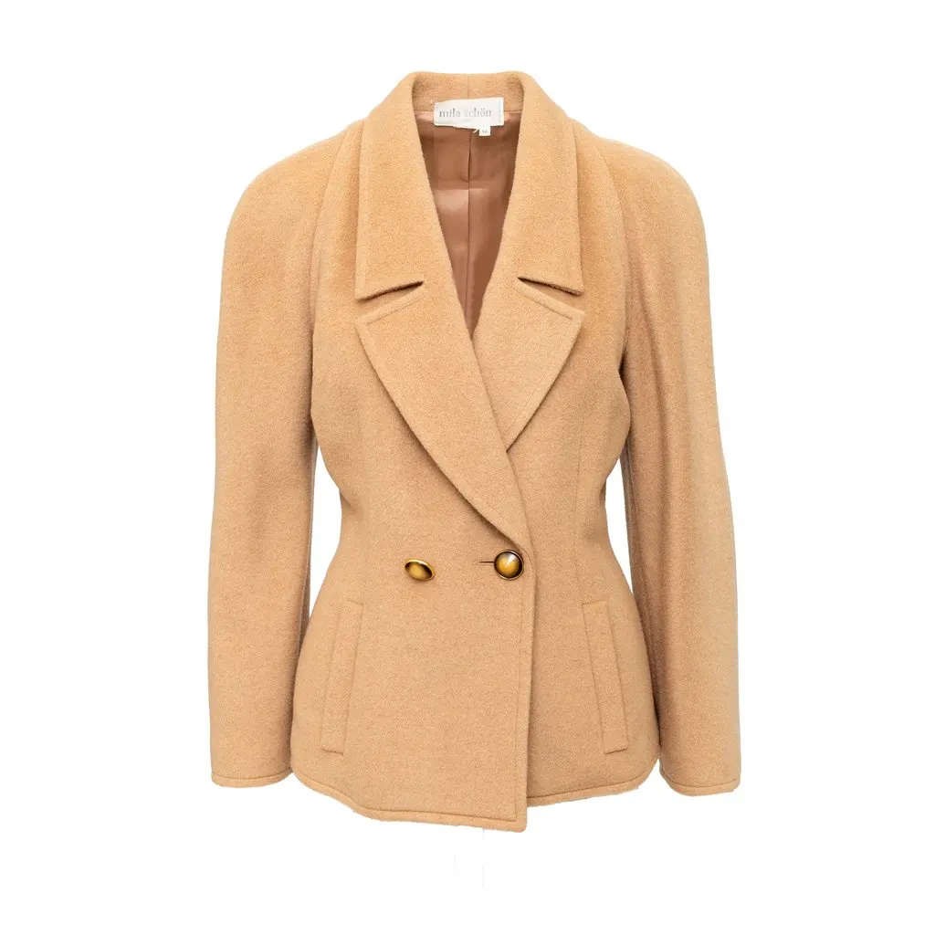 Unsigned Jacket and Skirt Set - '90s Camel Good - Inside View
