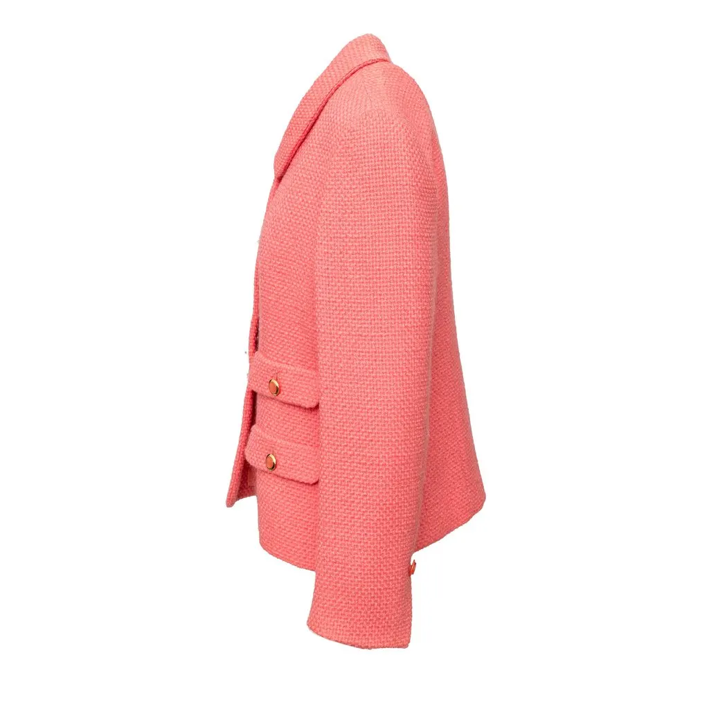 Herno Pink Wool Jacket - '90s Pink Wool Good - Back View