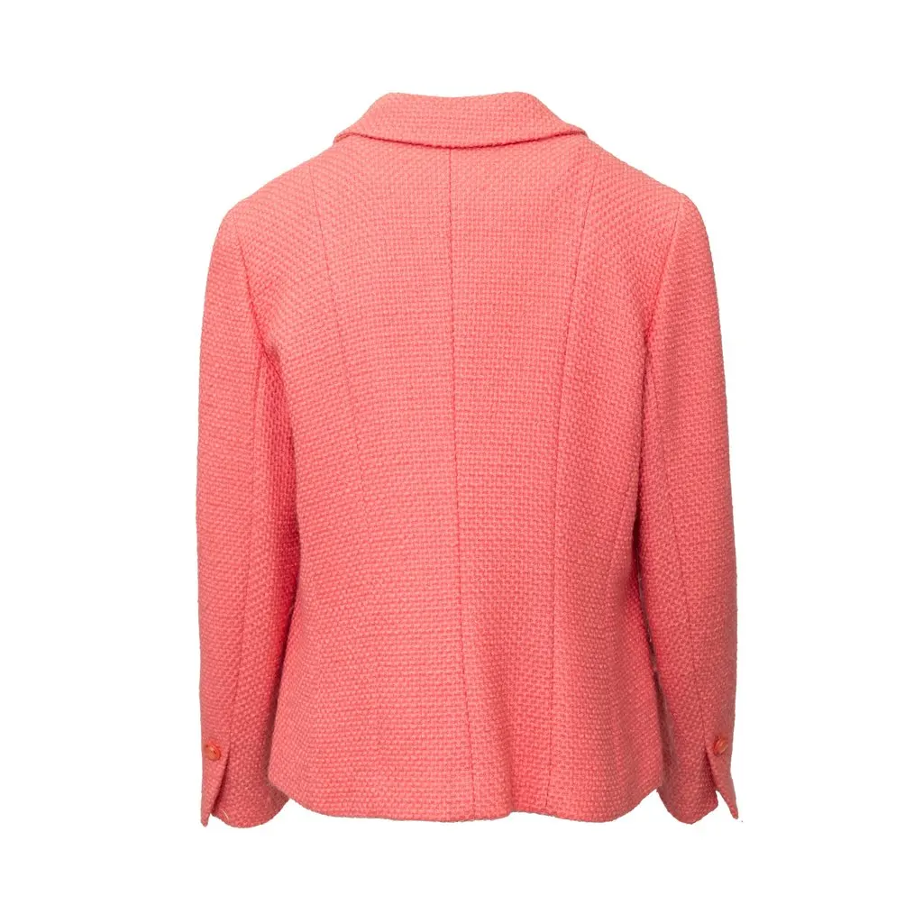 Herno Pink Wool Jacket - '90s Pink Wool Good - Inside View