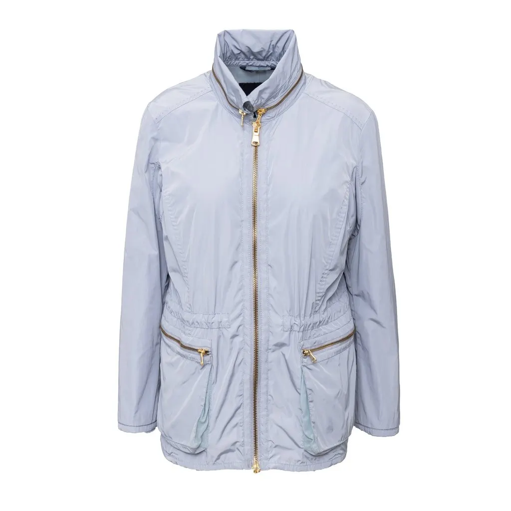 Unsigned Les Copains Windbreaker Jacket - '10s Blue Polyester Good - Front View