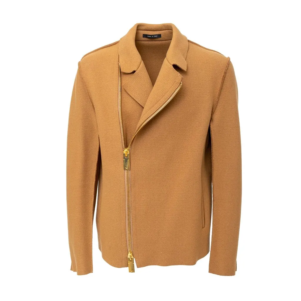Emporio Armani Wool Jacket - '20s Brown Wool Good - Back View