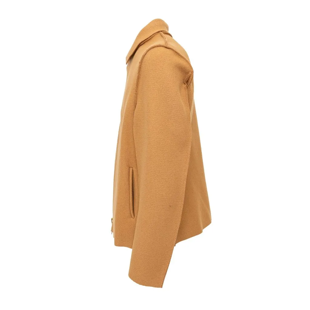 Emporio Armani Wool Jacket - '20s Brown Wool Good - Model View