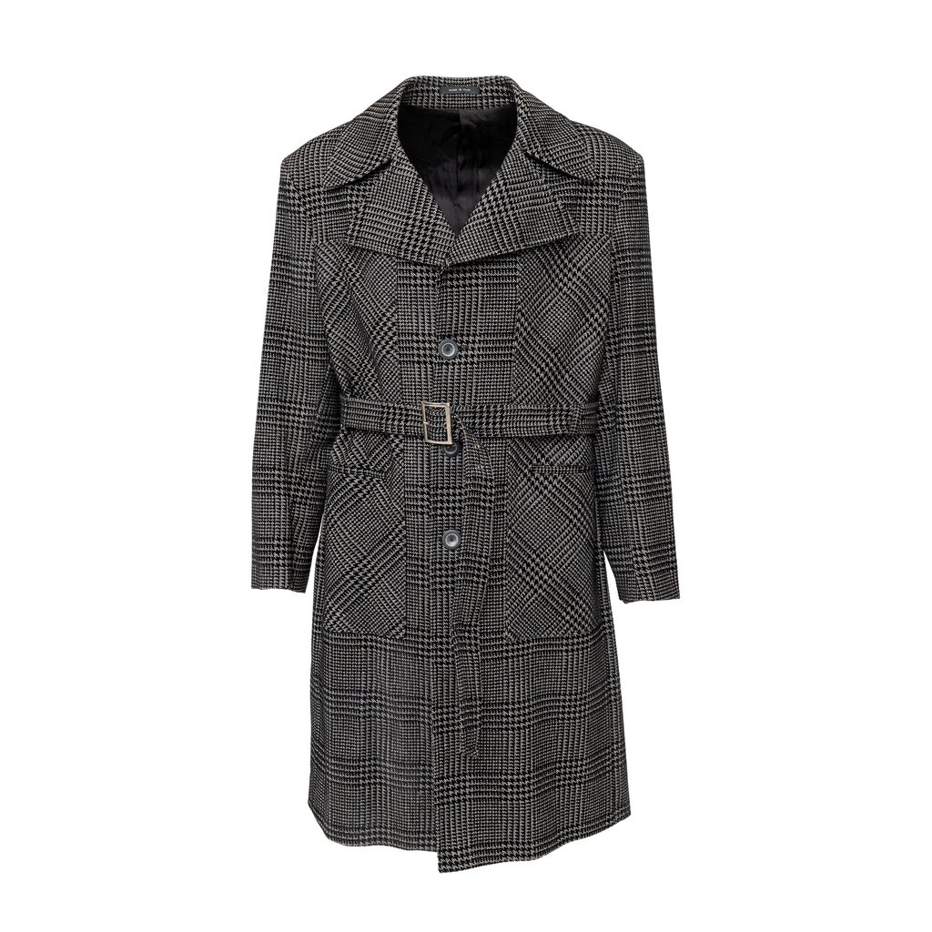 Ann Demeulemeester Black Wool Shawl Coat | Libas Collective