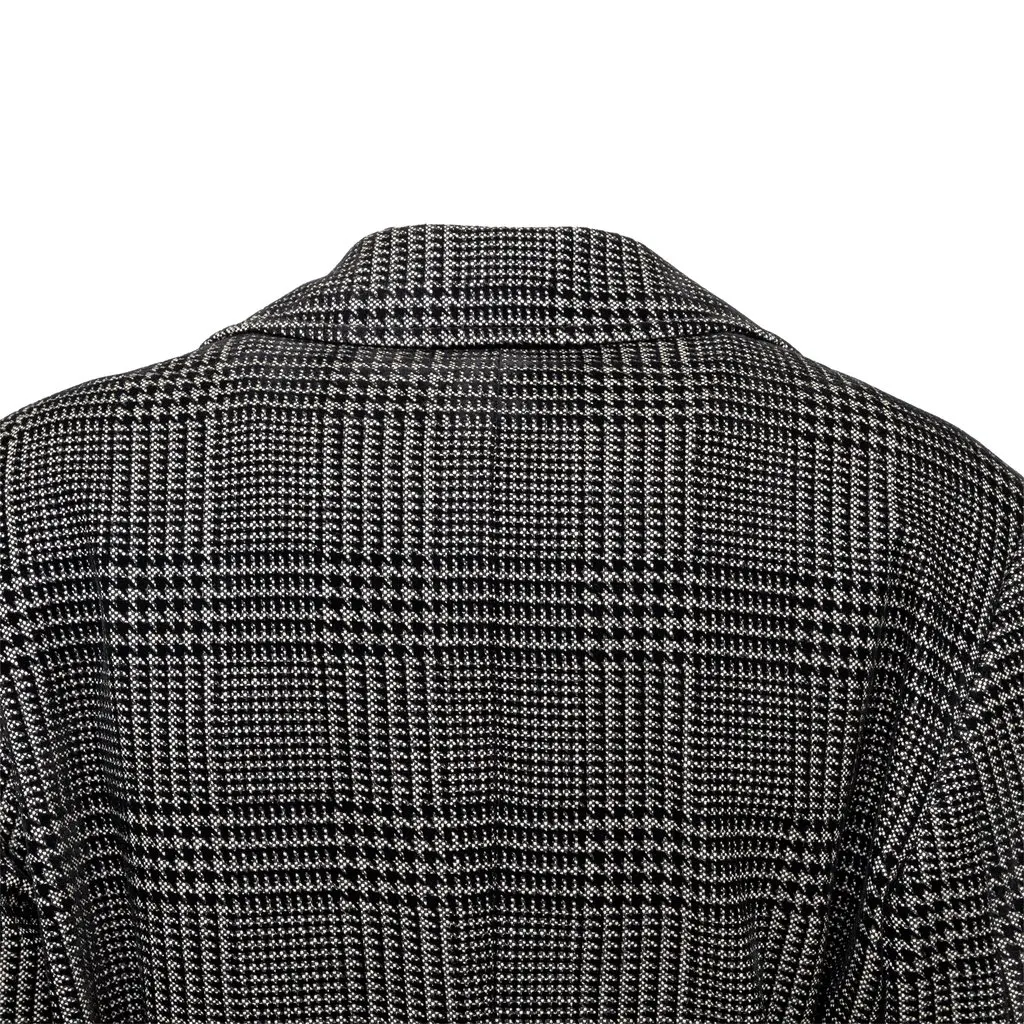 Emporio Armani Checkered Long Coat - '10s Red Wool Good - Box View