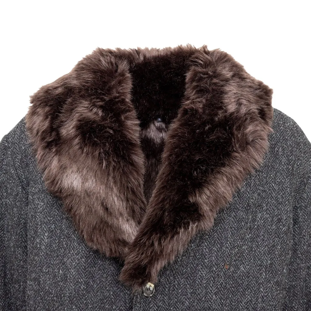 Unsigned A.P.C. Faux Fur Coat - '20s MultiColor Wool Good - Box View