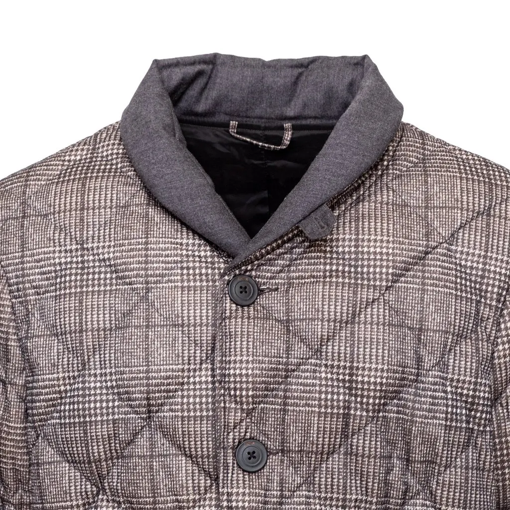Emporio Armani Quilted Down Jacket - '20s Grey Good - Model View