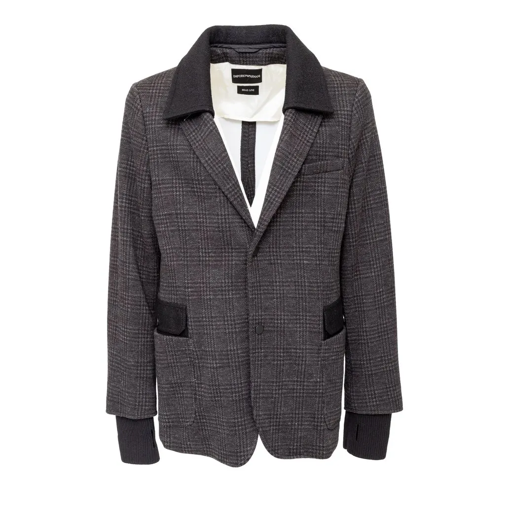 Emporio Armani Brad Line Wool Jacket - '10s Red Wool Good - Front View