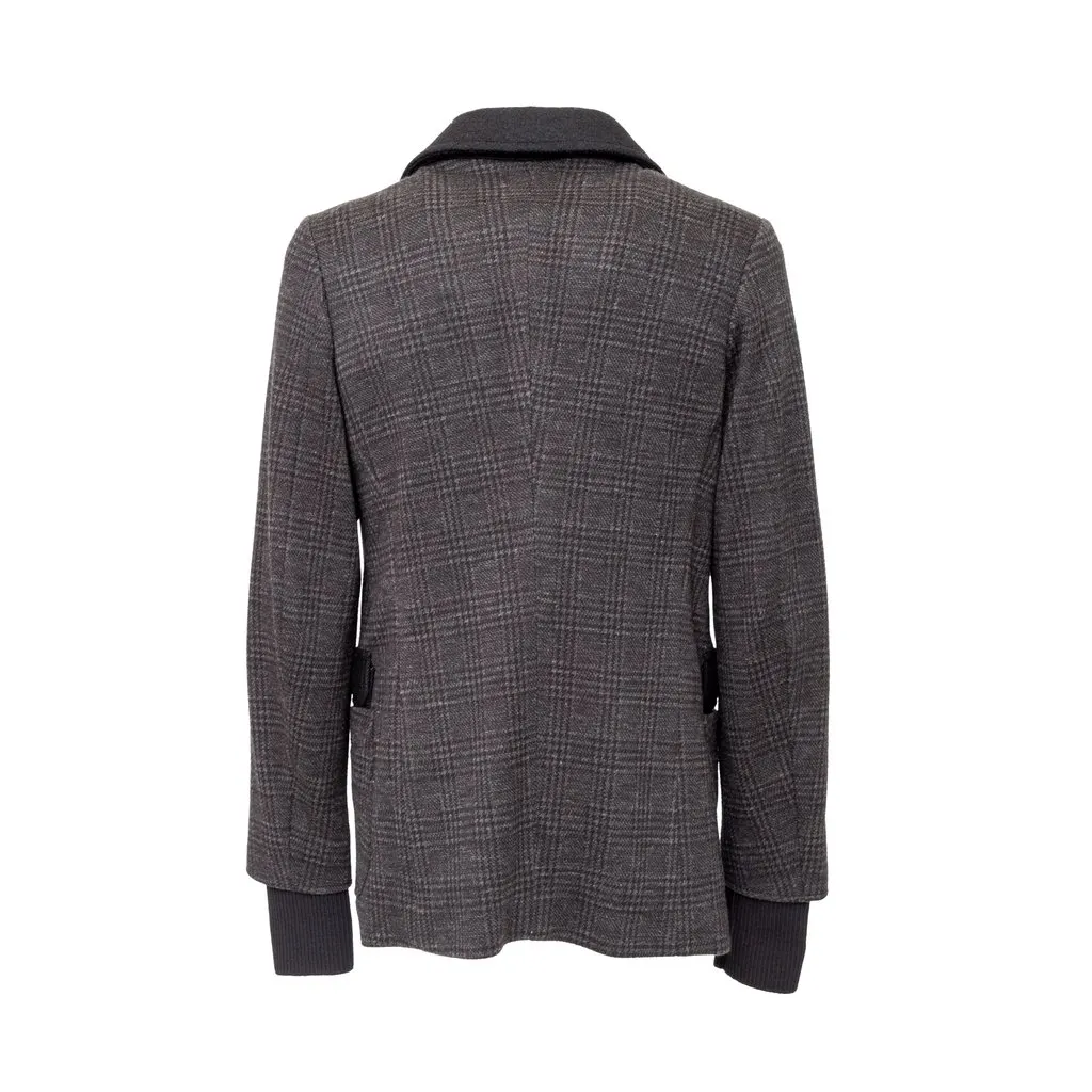 Emporio Armani Brad Line Wool Jacket - '10s Red Wool Good - Inside View