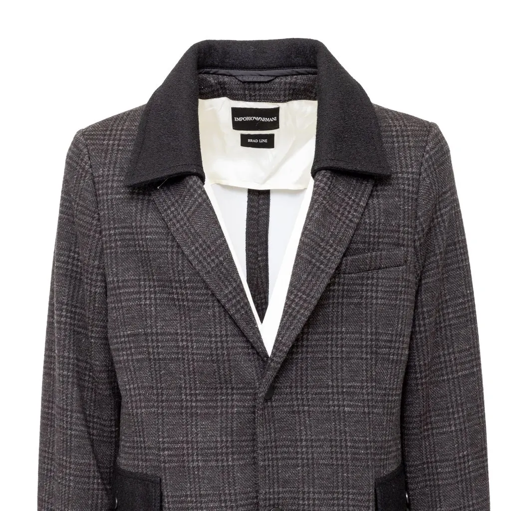 Emporio Armani Brad Line Wool Jacket - '10s Red Wool Good - Model View