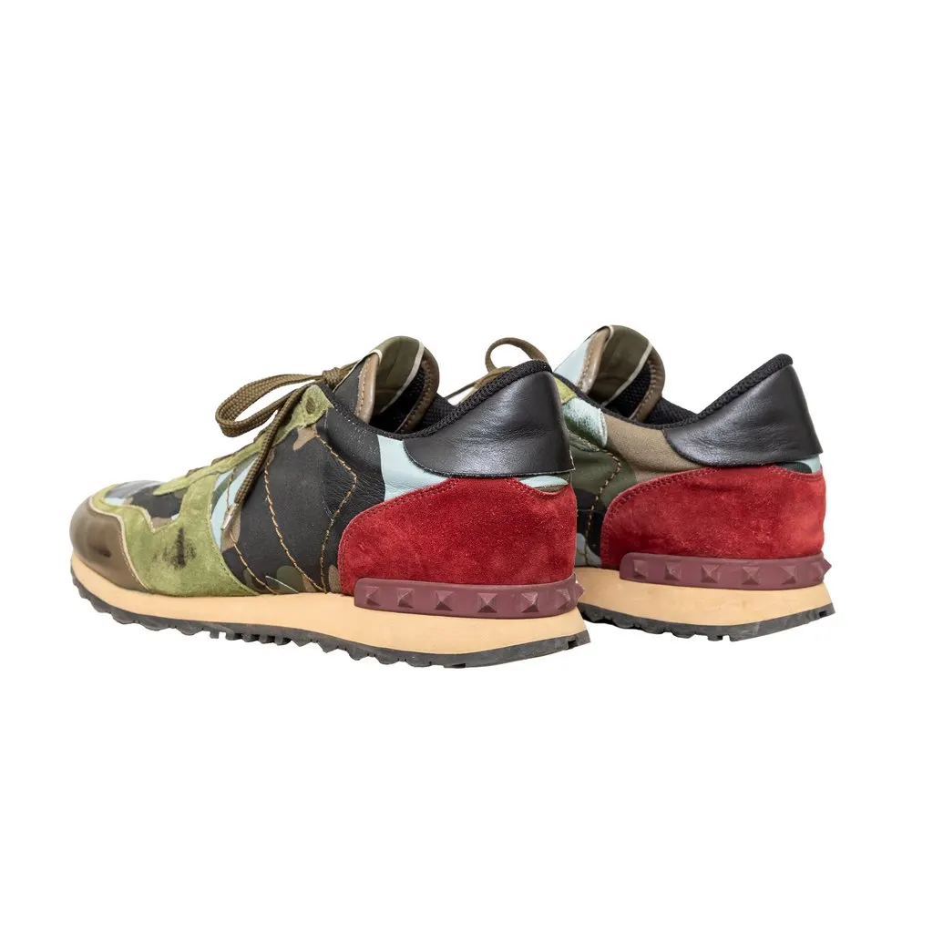 Valentino Rockrunner Sneakers - '20s Red Suede Good - Back View