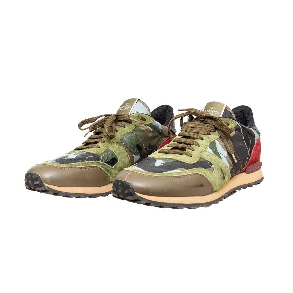 Valentino Rockrunner Sneakers - '20s Red Suede Good - Inside View