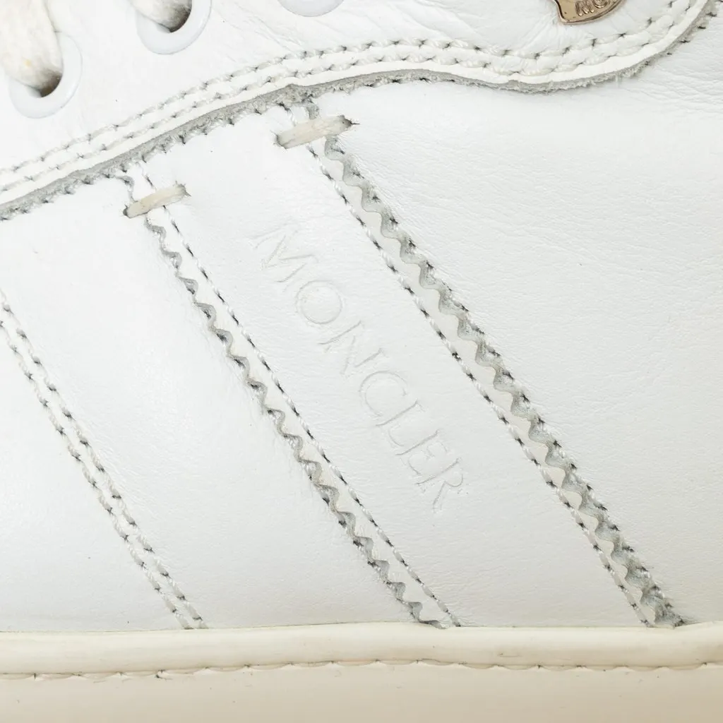 Moncler Lyon High Top Sneakers - '10s White Leather Good - Box View