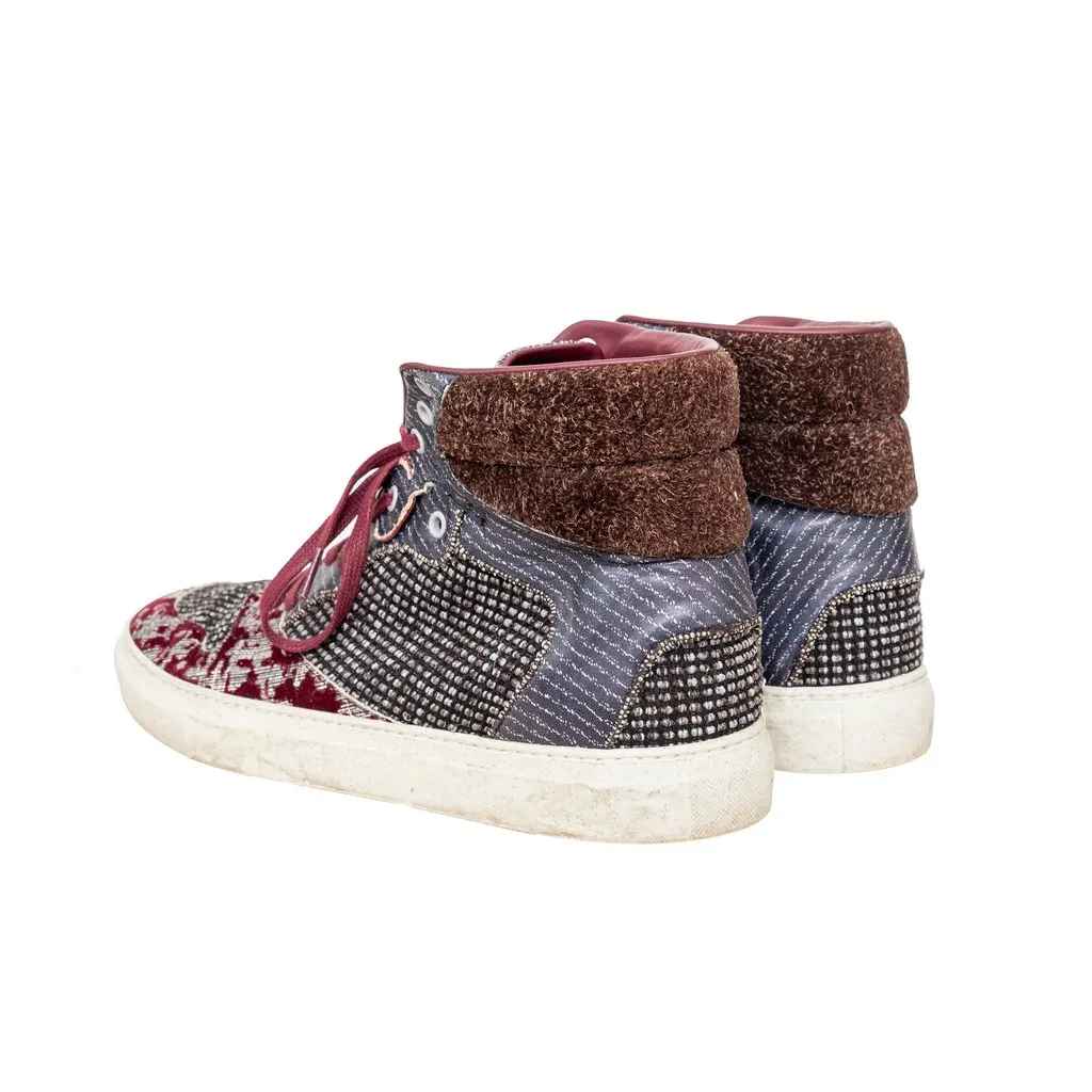 Balenciaga High Top Sneakers - '20s Grey Suede Good - Back View
