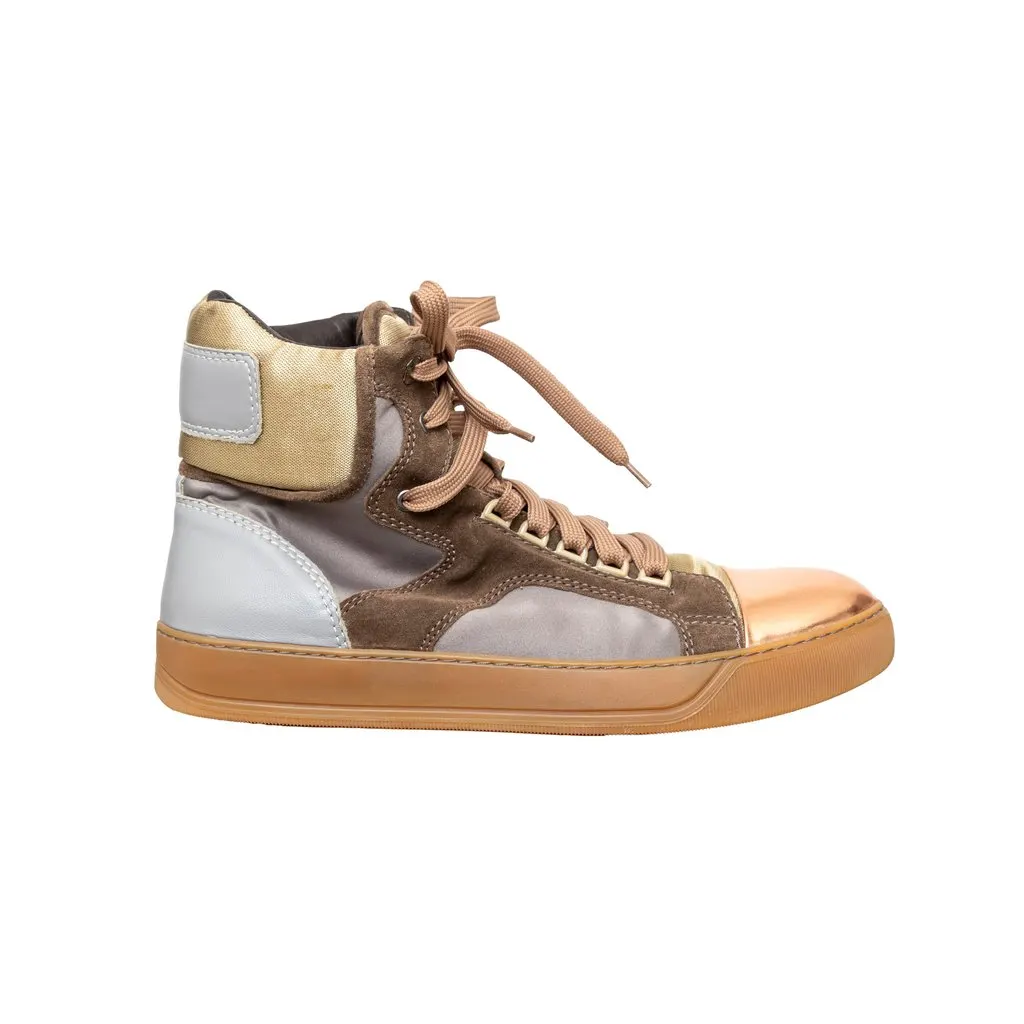 Lanvin High Top Sneakers - '10s MultiColor Leather Good - Front View