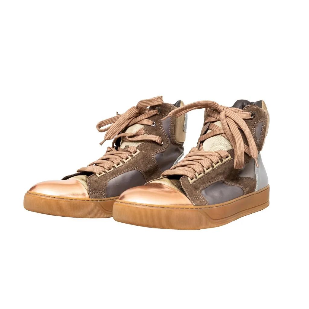 Lanvin High Top Sneakers - '10s MultiColor Leather Good - Inside View
