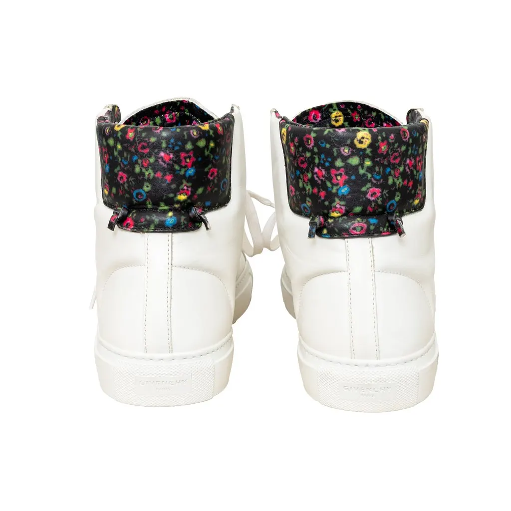 Givenchy Leather High Top Sneakers - '10s White Leather Good - Box View