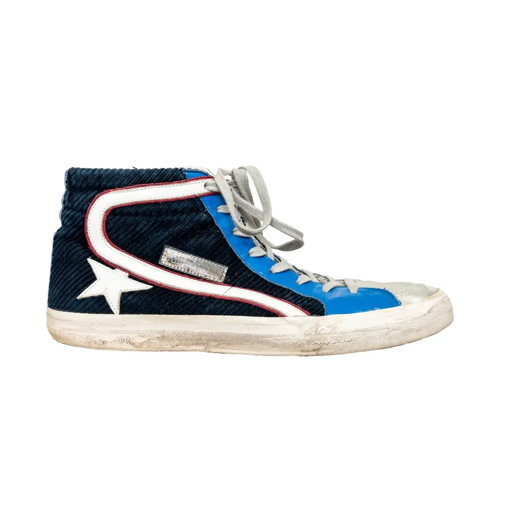 Golden Goose Slide Sneakers - '10s Gold Leather Good - Front View