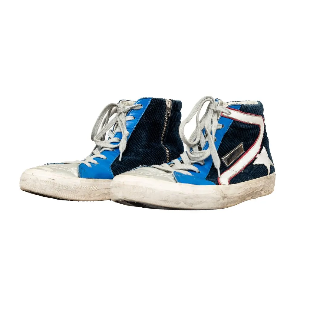 Golden Goose Slide Sneakers - '10s Gold Leather Good - Inside View
