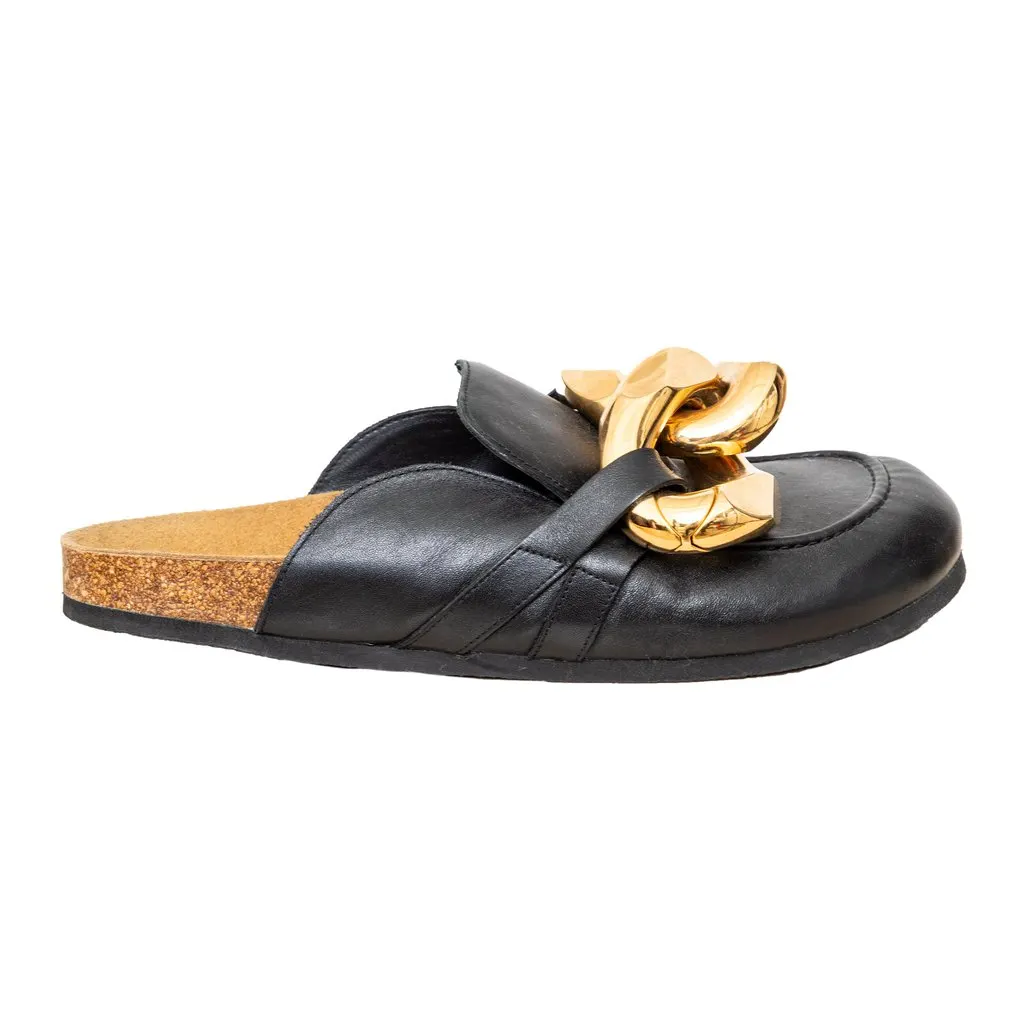 JW Anderson Leather Mules - '20s Gold Leather Good - Front View