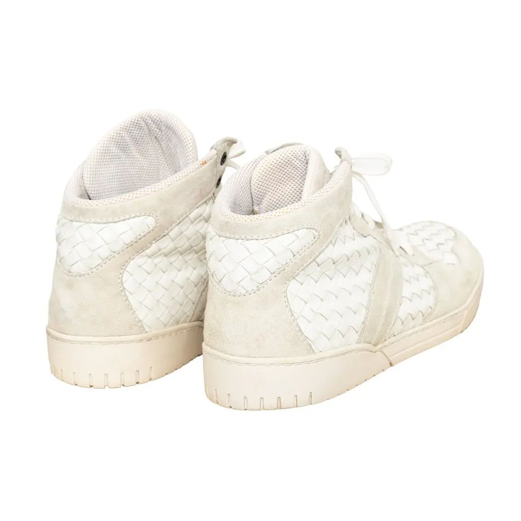 Bottega Veneta Intrecciato Leather Sneakers - '20s White Leather Good - Box View