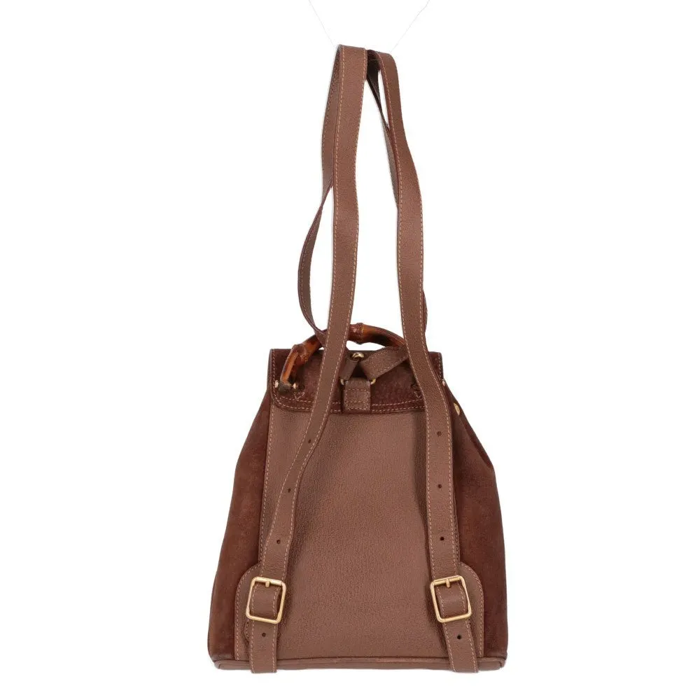 Gucci Brown Suede Backpack - '90s Brown Suede Good - Back View