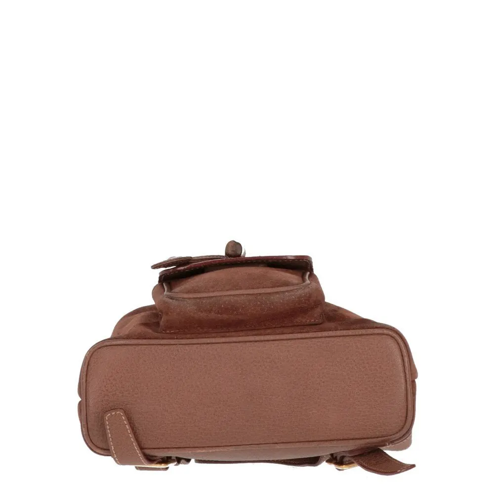 Gucci Brown Suede Backpack - '90s Brown Suede Good - Box View