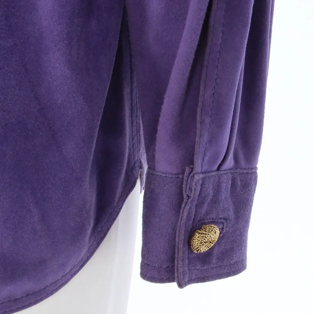 Unsigned Purple Suede Shirt - '90s Purple Suede Good - Box View