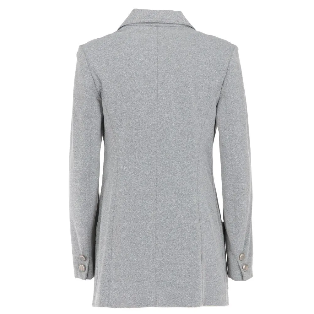 Chanel Grey Fabric Jacket - 2000s Grey Good - Back View