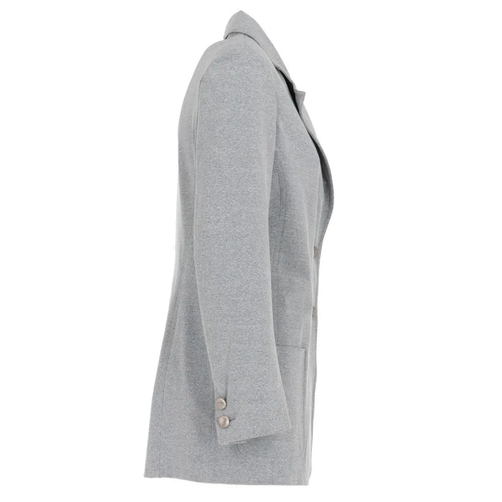 Chanel Grey Fabric Jacket - 2000s Grey Good - Inside View