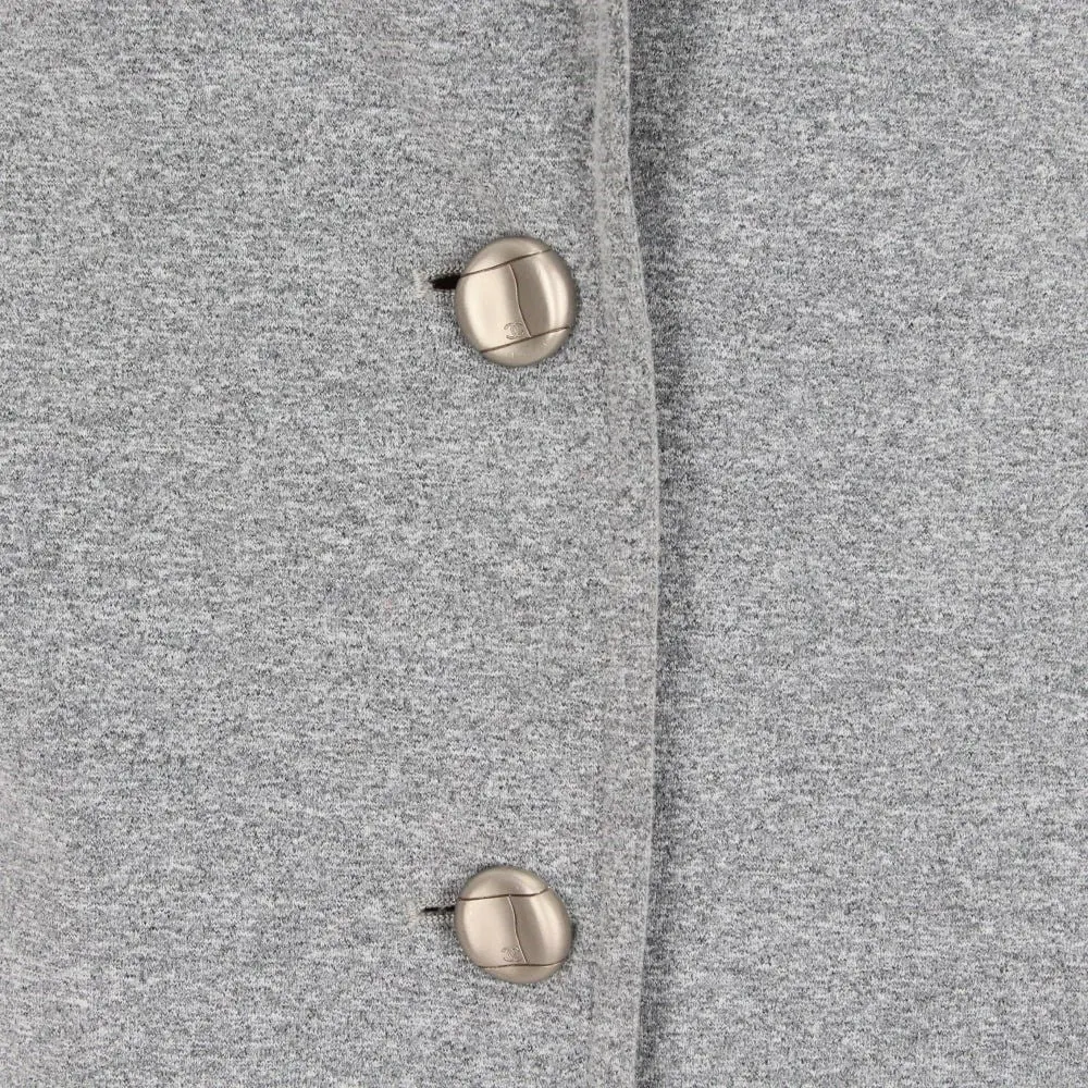 Chanel Grey Fabric Jacket - 2000s Grey Good - Model View