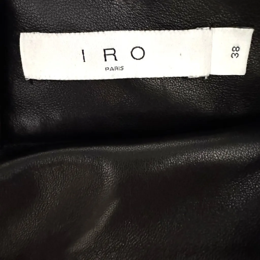 Iro High-quality leather skirt Black Leather Never worn - Inside View
