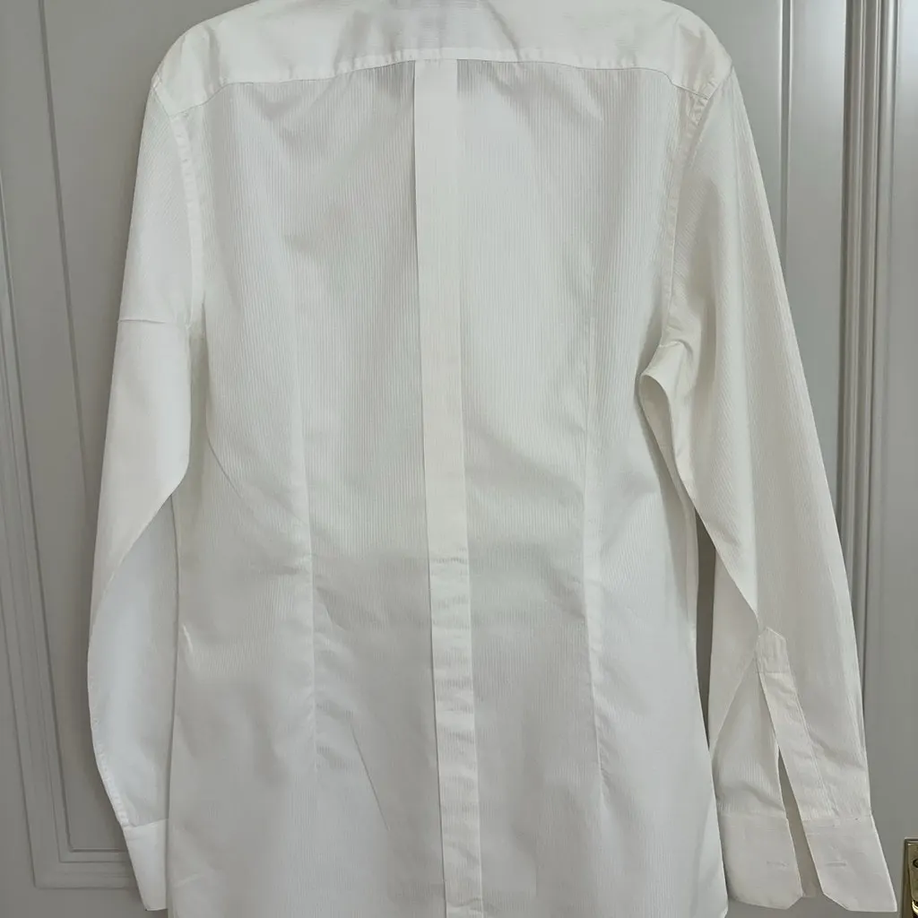 Dolce & Gabbana Dolce & Gabbana Sartoria Gold Tuxedo Shirt – Light Beige Beige Cotton Very good - Back View