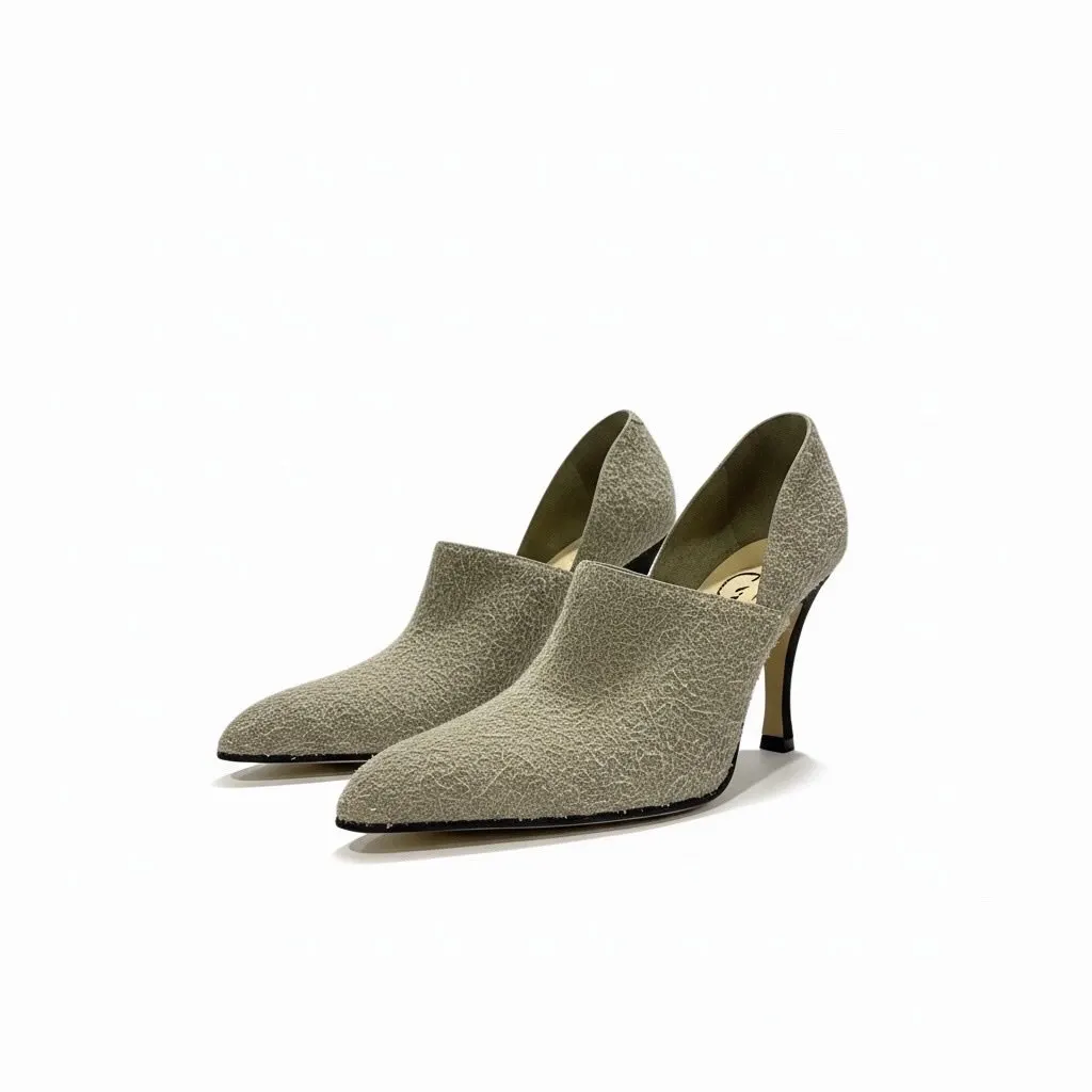 Loewe Loewe Cómic Folded Pumps Khaki Suede Never worn, with tag - Inside View