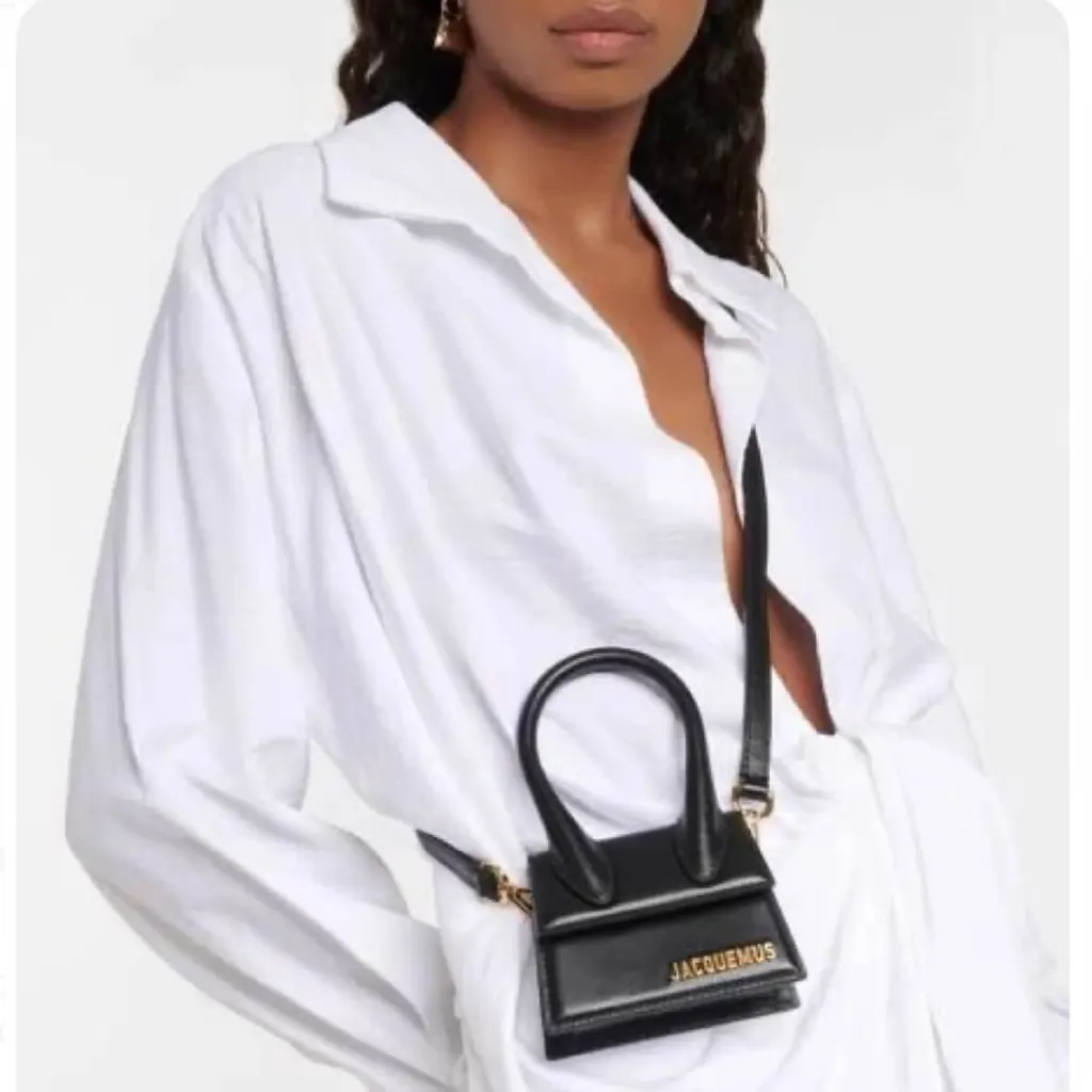 Jacquemus Le Chiquito Black Leather Gold Very good - Back View