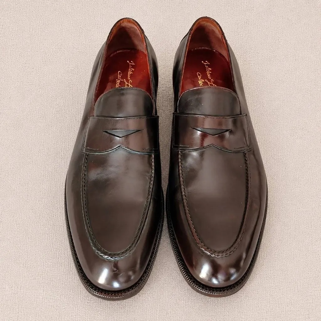 Unsigned Silvano Lattanzi Penny Loafer Brown Leather Never worn - Inside View