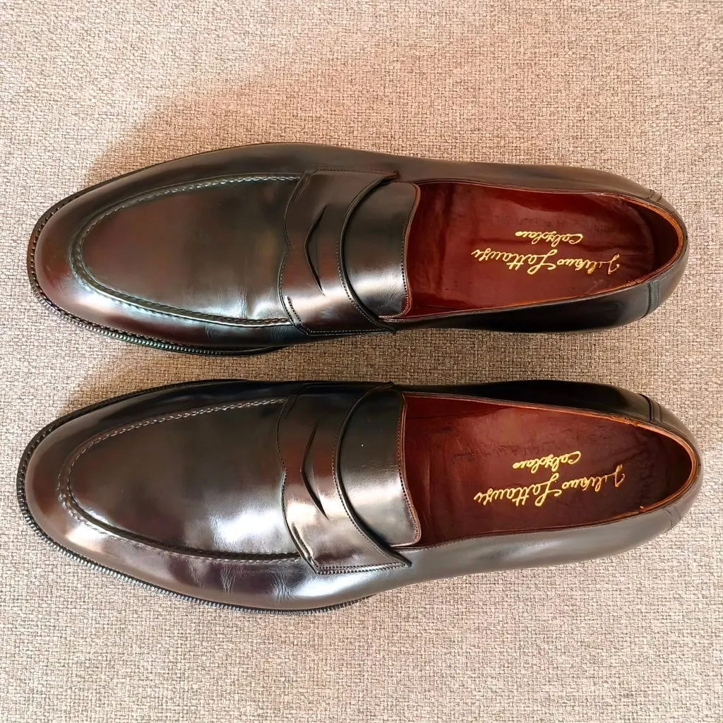 Unsigned Silvano Lattanzi Penny Loafer Brown Leather Never worn - Model View