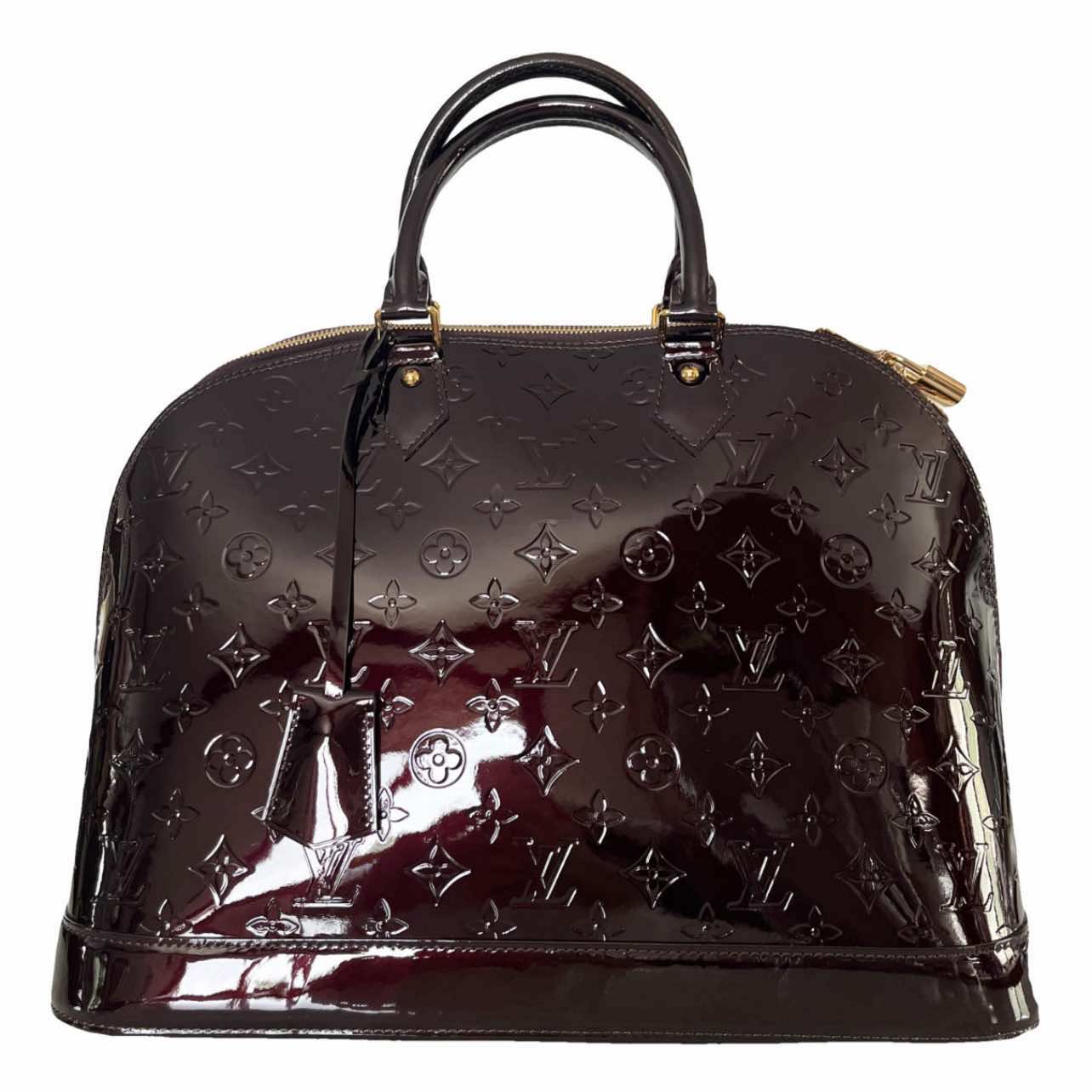 Louis Vuitton Alma Burgundy Leather Gold Never worn - Front View