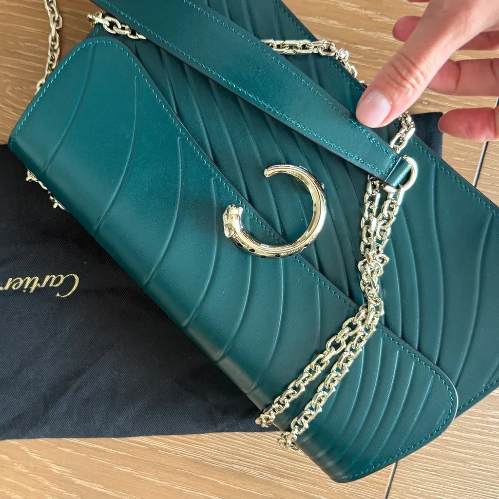 Cartier Panthere C Green Leather Never worn - Box View