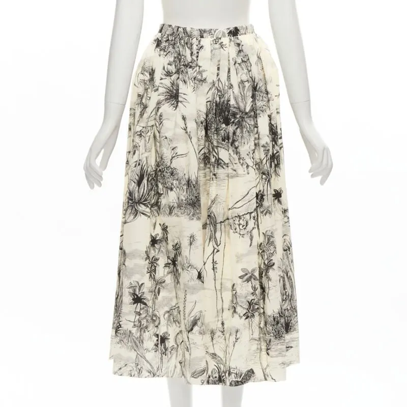 Dior Beige Print Midi Beige Cotton Never worn - Box View
