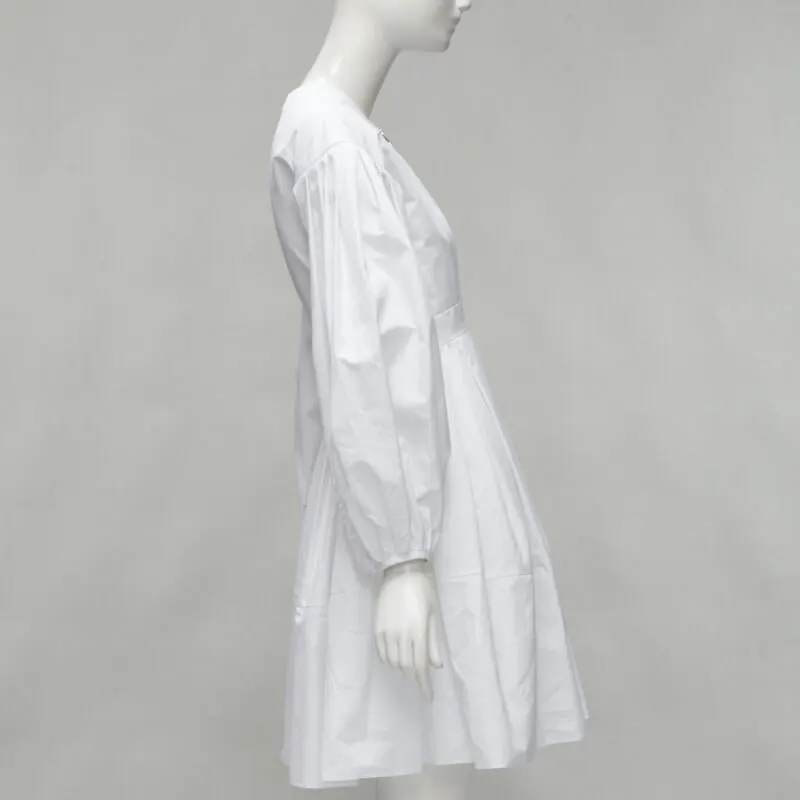 Alexander McQueen White Puff Dress White Cotton Very good - Model View