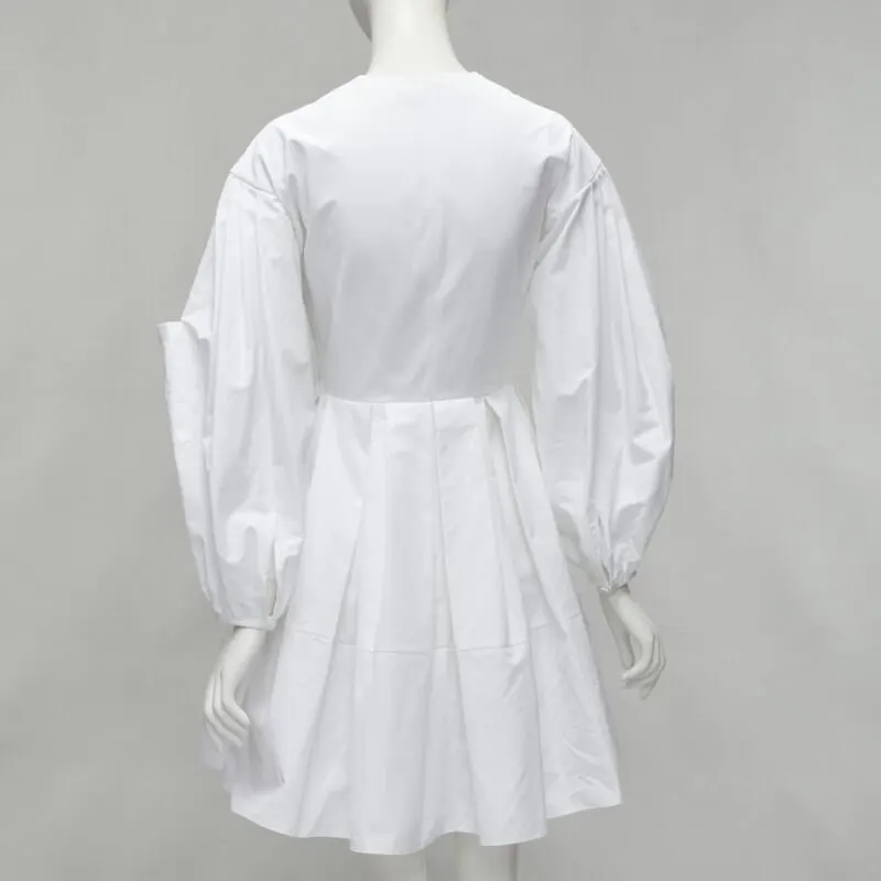 Alexander McQueen White Puff Dress White Cotton Very good - Box View