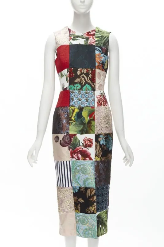 Dolce & Gabbana Patchwork Midi MultiColor Never worn - Front View