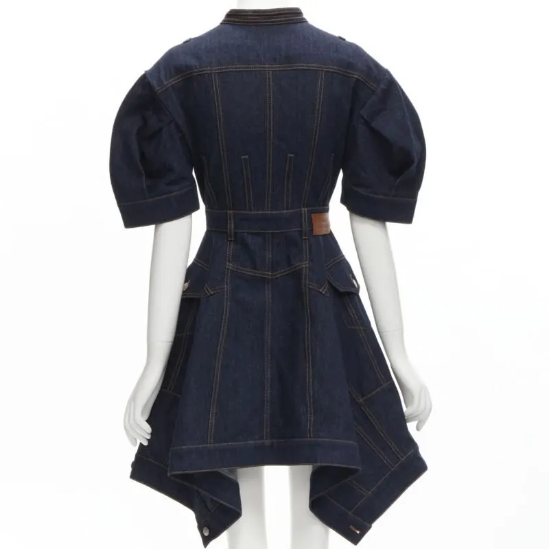 Alexander McQueen Indigo Denim Dress Blue Never worn - Box View