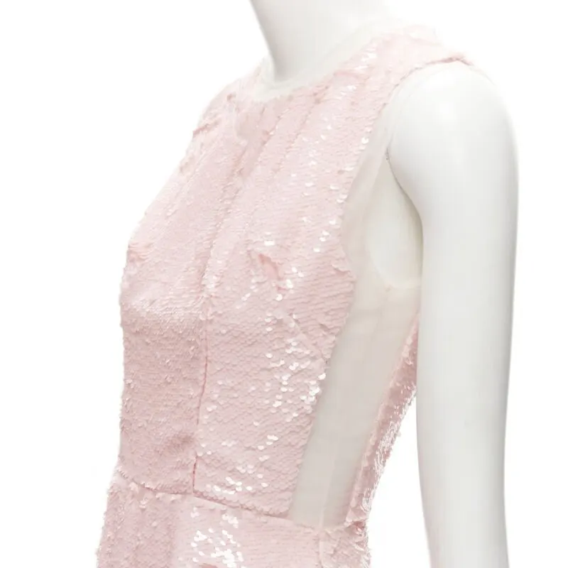 Simone Rocha Blush Sequin Dress Beige Polyester Very good - Back View