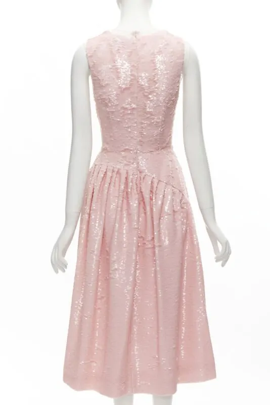 Simone Rocha Blush Sequin Dress Beige Polyester Very good - Box View