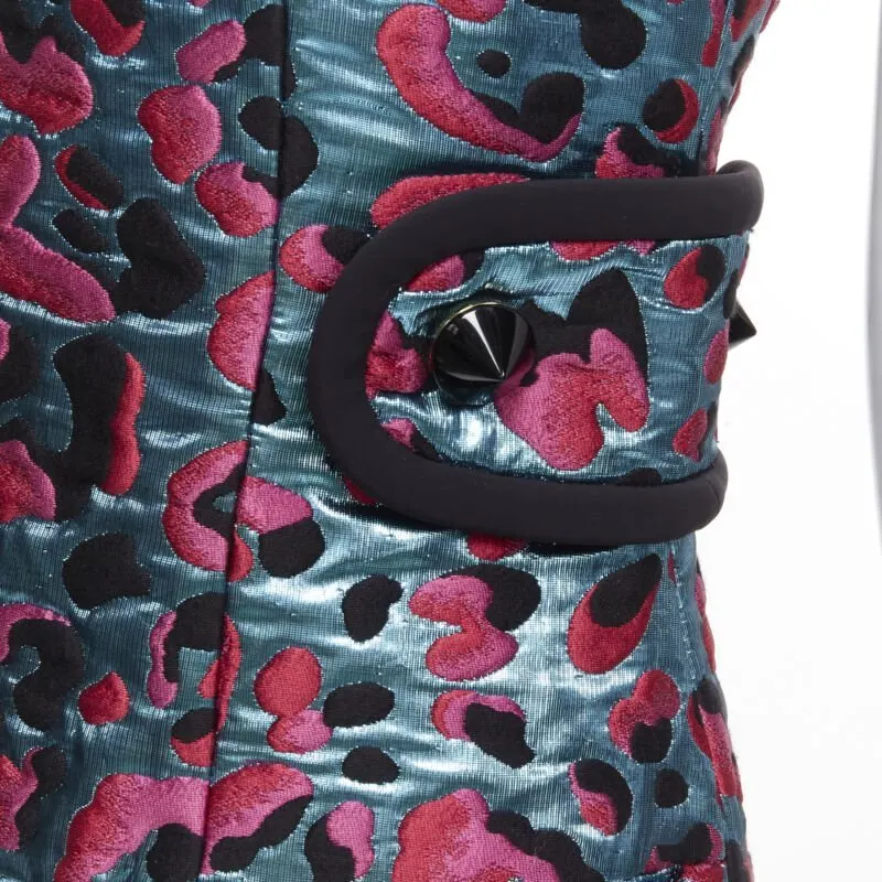 Louis Vuitton Metallic Leopard Blue Polyester Never worn - Back View