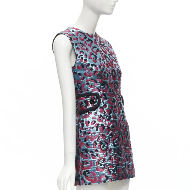 Louis Vuitton Metallic Leopard Blue Polyester Never worn - Inside View