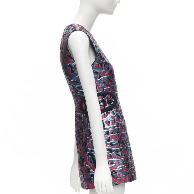 Louis Vuitton Metallic Leopard Blue Polyester Never worn - Model View