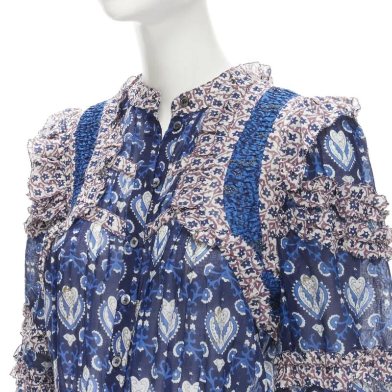 SEA New York Blue Floral Romper Blue Cotton Never worn - Back View
